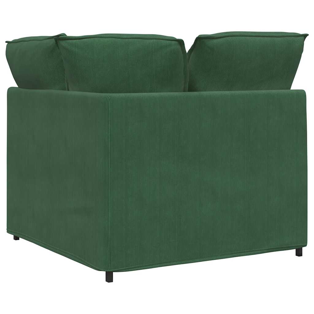 Modulares Sofa Eckmodul mit Kissen Dunkelgrün 100 cm