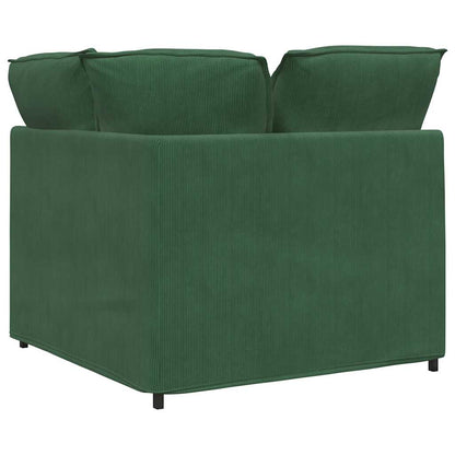 Modulares Sofa Eckmodul mit Kissen Dunkelgrün 100 cm