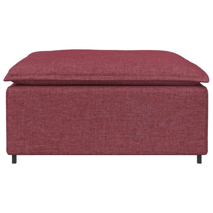Modulares Sofa-Fußhocker-Modul Weinrot 100x100x48 cm