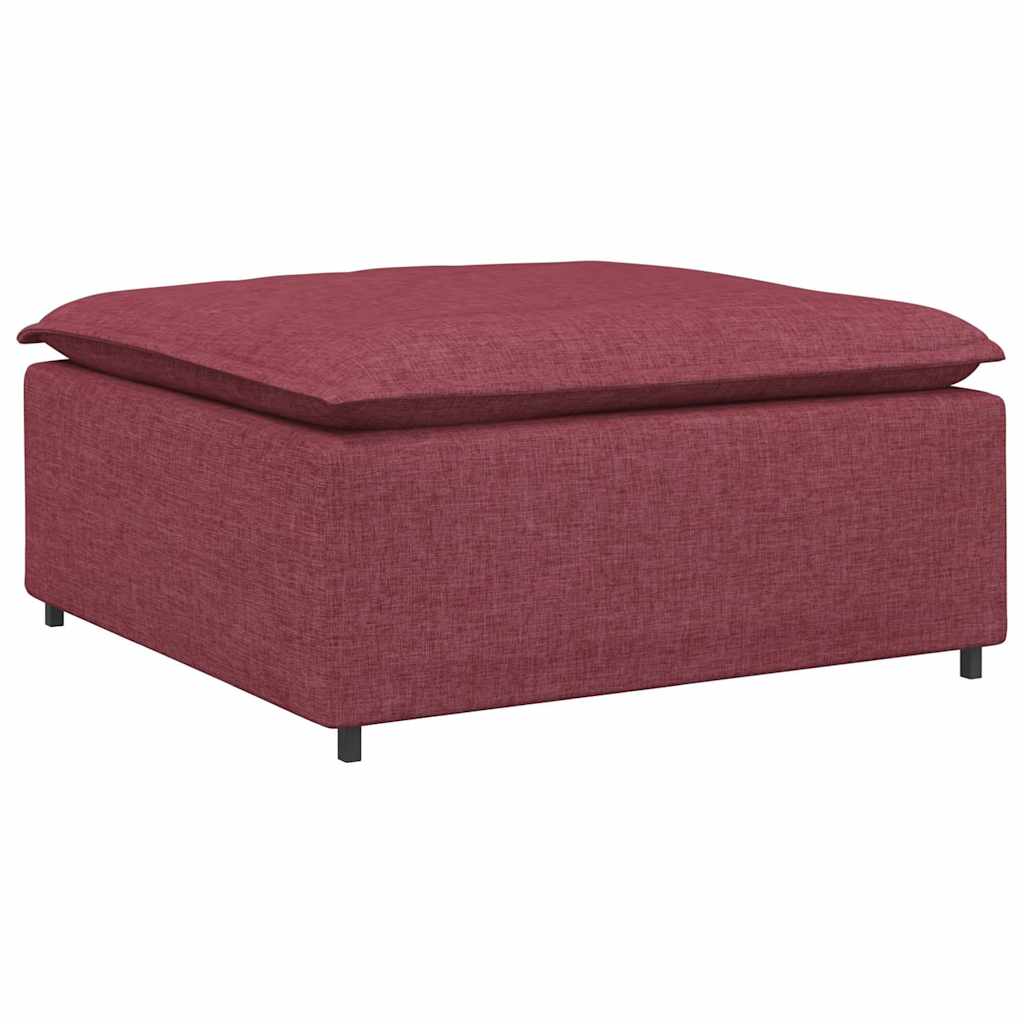 Modulares Sofa-Fußhocker-Modul Weinrot 100x100x48 cm