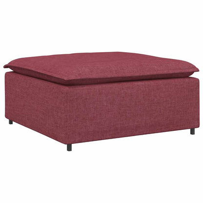 Modulares Sofa-Fußhocker-Modul Weinrot 100x100x48 cm