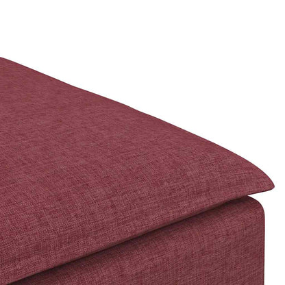 Modulares Sofa-Fußhocker-Modul Weinrot 100x100x48 cm