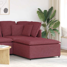 Modulares Sofa-Fußhocker-Modul Weinrot 100x100x48 cm