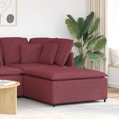 Modulares Sofa-Fußhocker-Modul Weinrot 100x100x48 cm