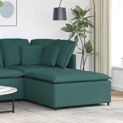 Modulares Sofa-Fußhocker-Modul Dunkelgrün 100 x 100 x 48 cm