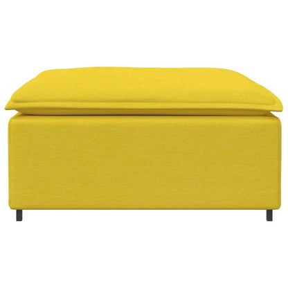 Modulares Sofa-Fußhocker-Modul Hellgelb 100x100x48 cm
