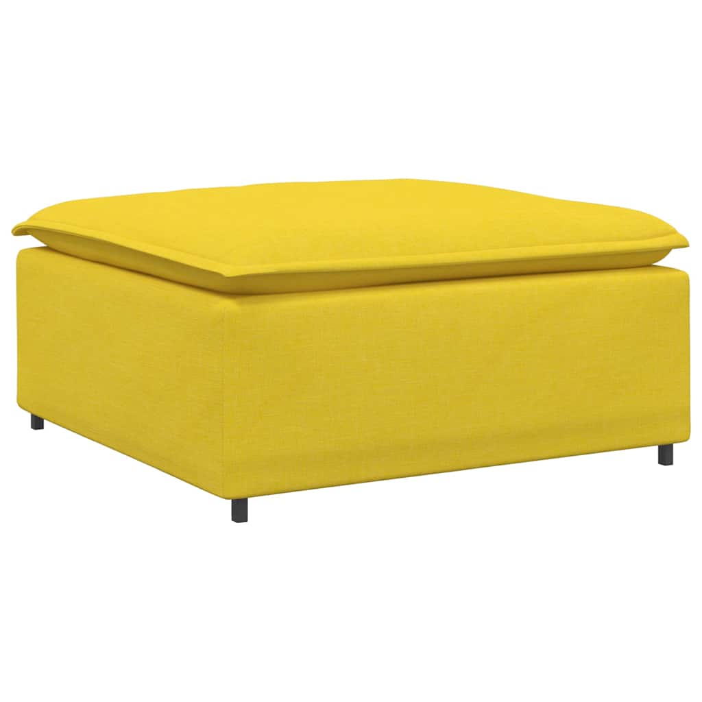 Modulares Sofa-Fußhocker-Modul Hellgelb 100x100x48 cm