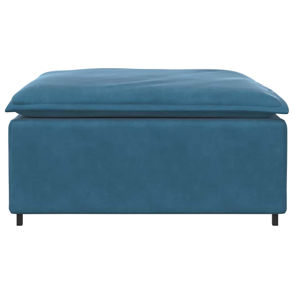 Modulares Sofa Fußhocker-Modul Blau 100x100x48 cm
