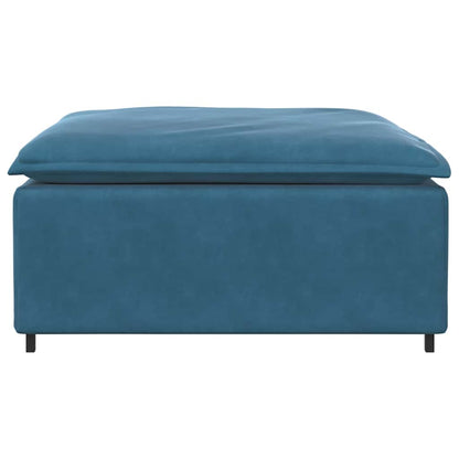 Modulares Sofa Fußhocker-Modul Blau 100x100x48 cm