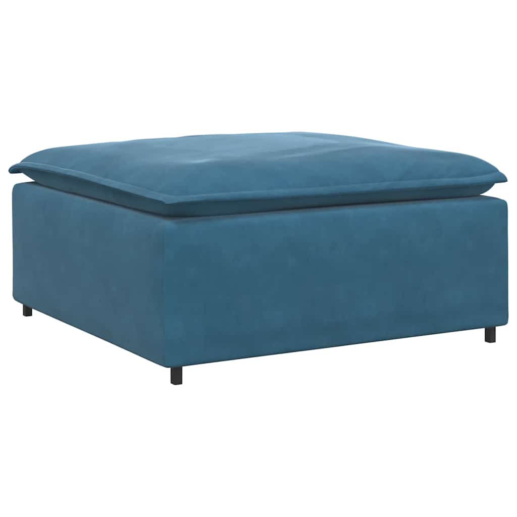 Modulares Sofa Fußhocker-Modul Blau 100x100x48 cm