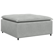 Modulares Sofa Fußhocker-Modul Hellgrau 100x100x48 cm