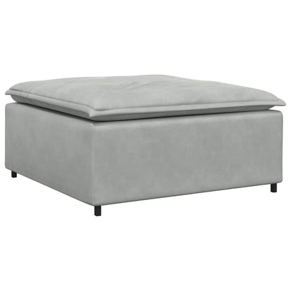 Modulares Sofa Fußhocker-Modul Hellgrau 100x100x48 cm