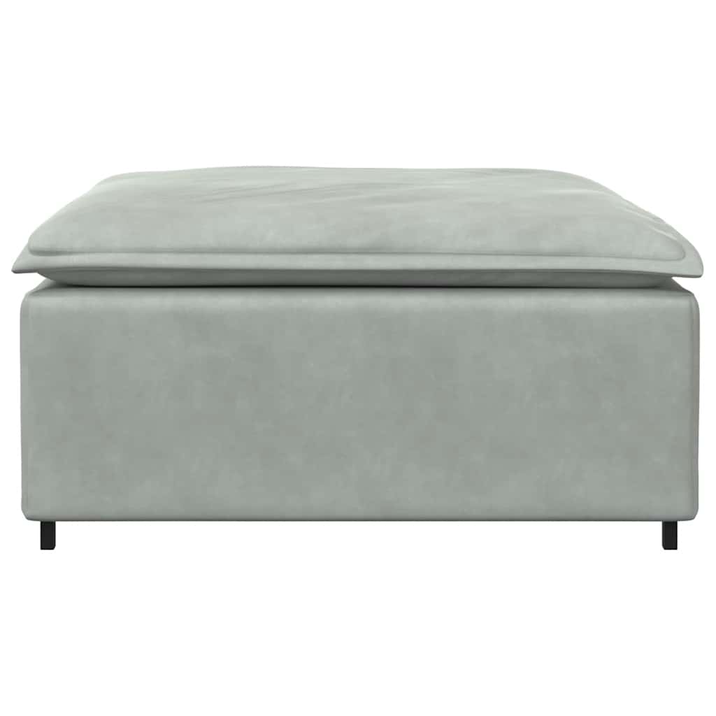 Modulares Sofa Fußhocker-Modul Hellgrau 100x100x48 cm
