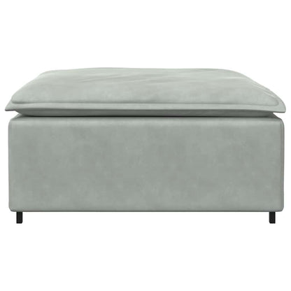 Modulares Sofa Fußhocker-Modul Hellgrau 100x100x48 cm