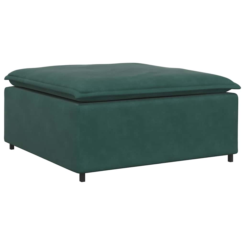 Modulares Sofa Fußhocker-Modul Dunkelgrün 100x100x48 cm
