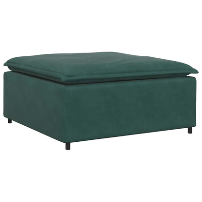 Modulares Sofa Fußhocker-Modul Dunkelgrün 100x100x48 cm
