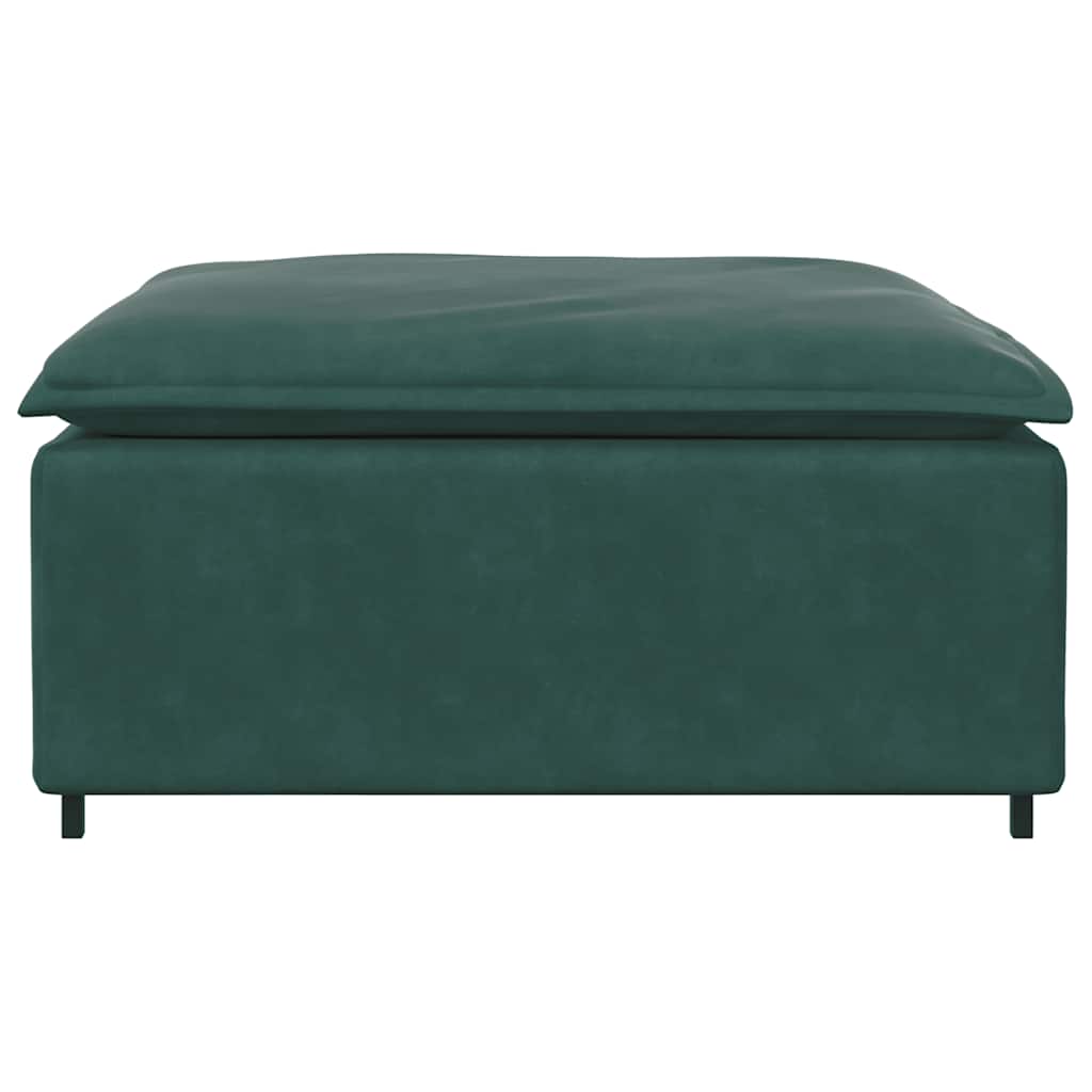 Modulares Sofa Fußhocker-Modul Dunkelgrün 100x100x48 cm