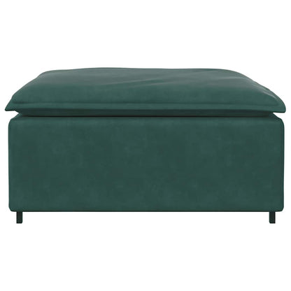 Modulares Sofa Fußhocker-Modul Dunkelgrün 100x100x48 cm