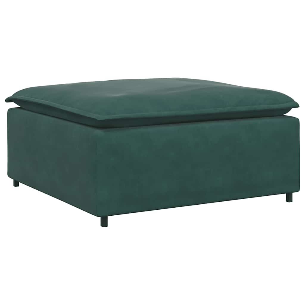 Modulares Sofa Fußhocker-Modul Dunkelgrün 100x100x48 cm