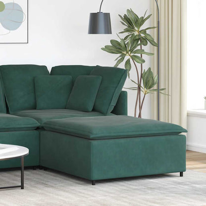 Modulares Sofa Fußhocker-Modul Dunkelgrün 100x100x48 cm