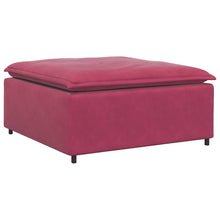 Modulares Sofa Fußhocker-Modul Weinrot 100x100x48 cm