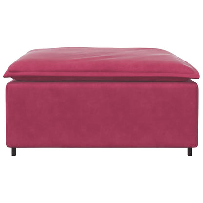 Modulares Sofa Fußhocker-Modul Weinrot 100x100x48 cm