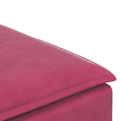 Modulares Sofa Fußhocker-Modul Weinrot 100x100x48 cm