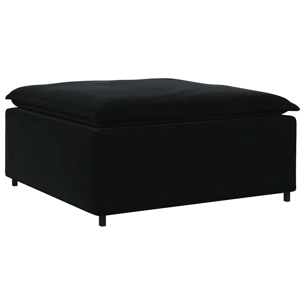 Modulares Sofa Fußhocker-Modul Schwarz 100x100x48 cm