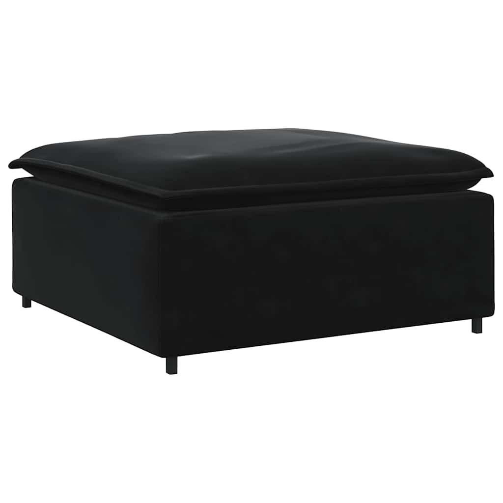 Modulares Sofa Fußhocker-Modul Schwarz 100x100x48 cm