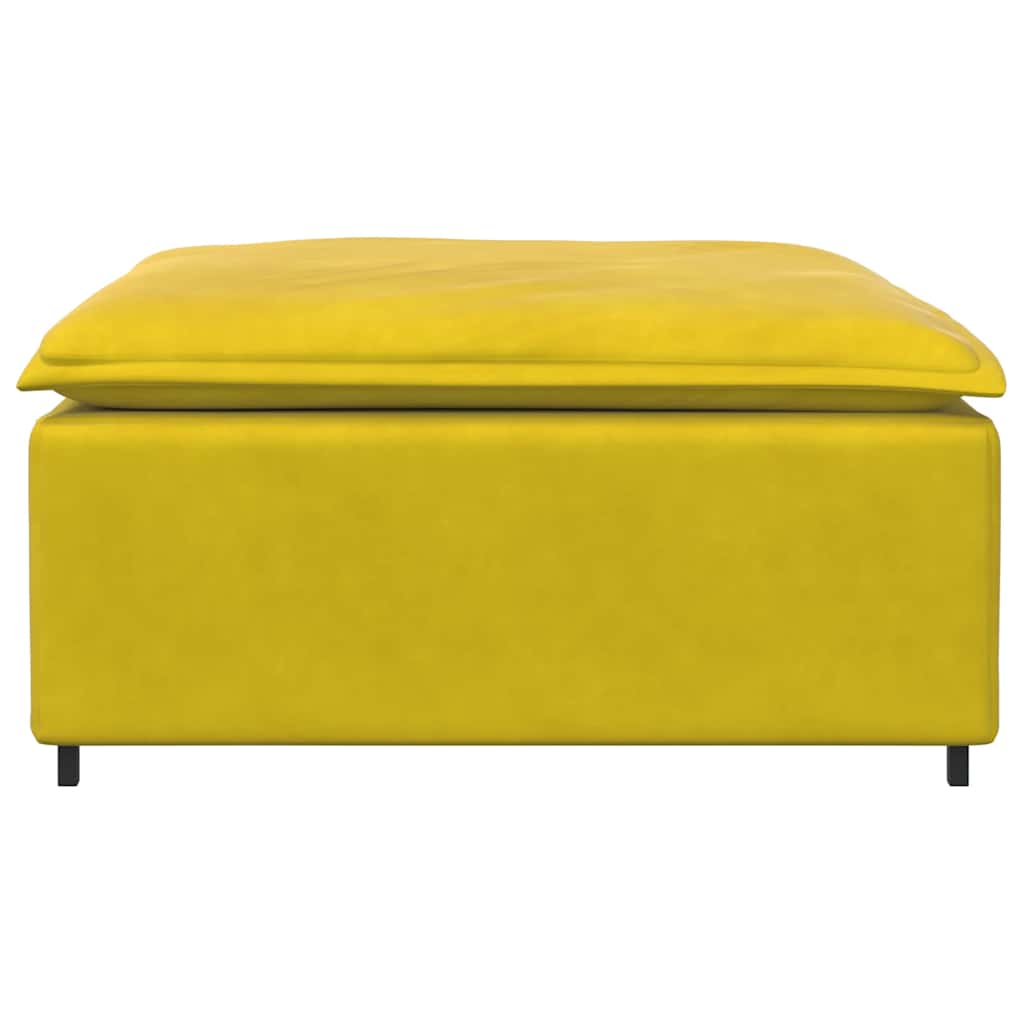 Modulares Sofa Fußhocker-Modul Gelb 100x100x48 cm
