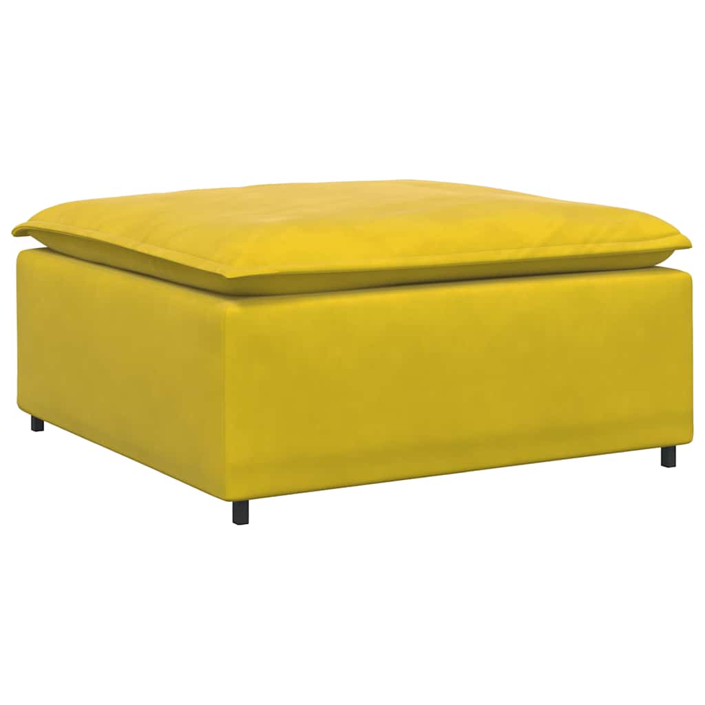 Modulares Sofa Fußhocker-Modul Gelb 100x100x48 cm