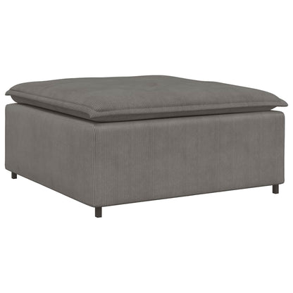 Modulares Sofa Fußhocker-Modul Hellgrau 100x100x48 cm