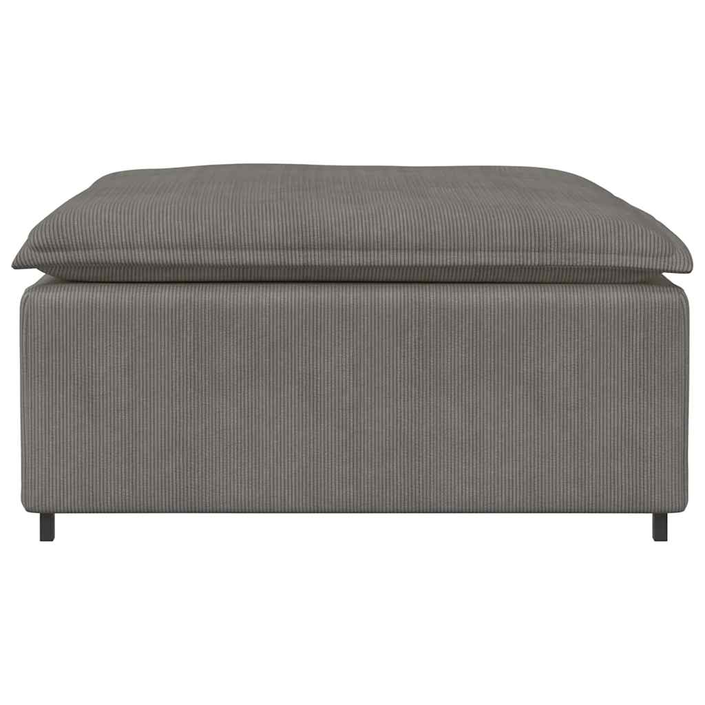 Modulares Sofa Fußhocker-Modul Hellgrau 100x100x48 cm