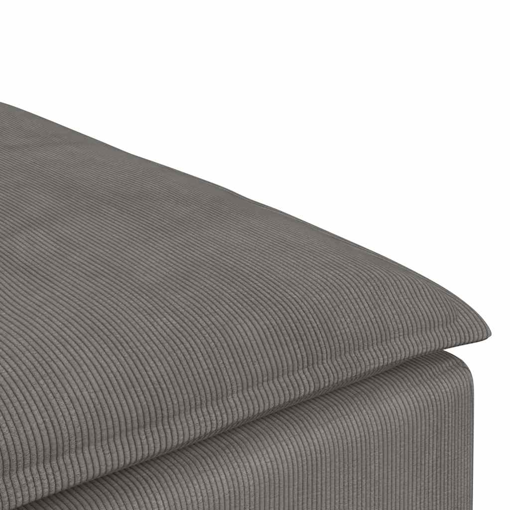 Modulares Sofa Fußhocker-Modul Hellgrau 100x100x48 cm