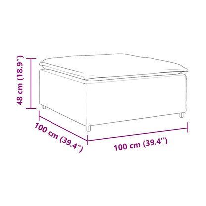 Modulares Sofa Fußhocker-Modul Dunkelgrau 100x100x48 cm
