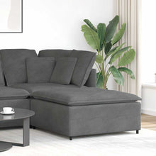 Modulares Sofa Fußhocker-Modul Dunkelgrau 100x100x48 cm