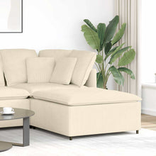 Modulares Sofa Fußhocker-Modul Creme 100x100x48 cm