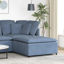 Modulares Sofa Fußhocker-Modul Blau 100x100x48 cm