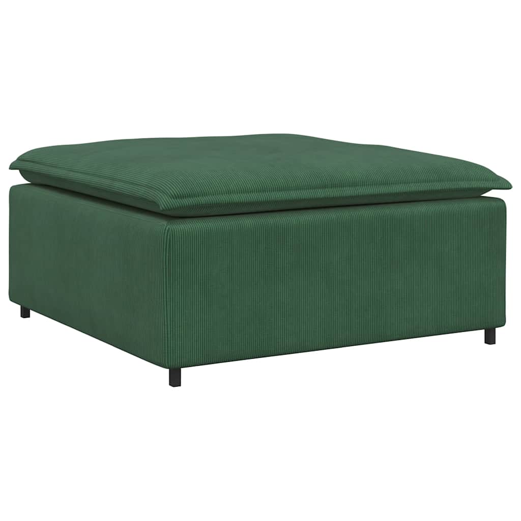 Modulares Sofa Fußhocker-Modul Dunkelgrün 100x100x48 cm