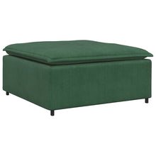 Modulares Sofa Fußhocker-Modul Dunkelgrün 100x100x48 cm
