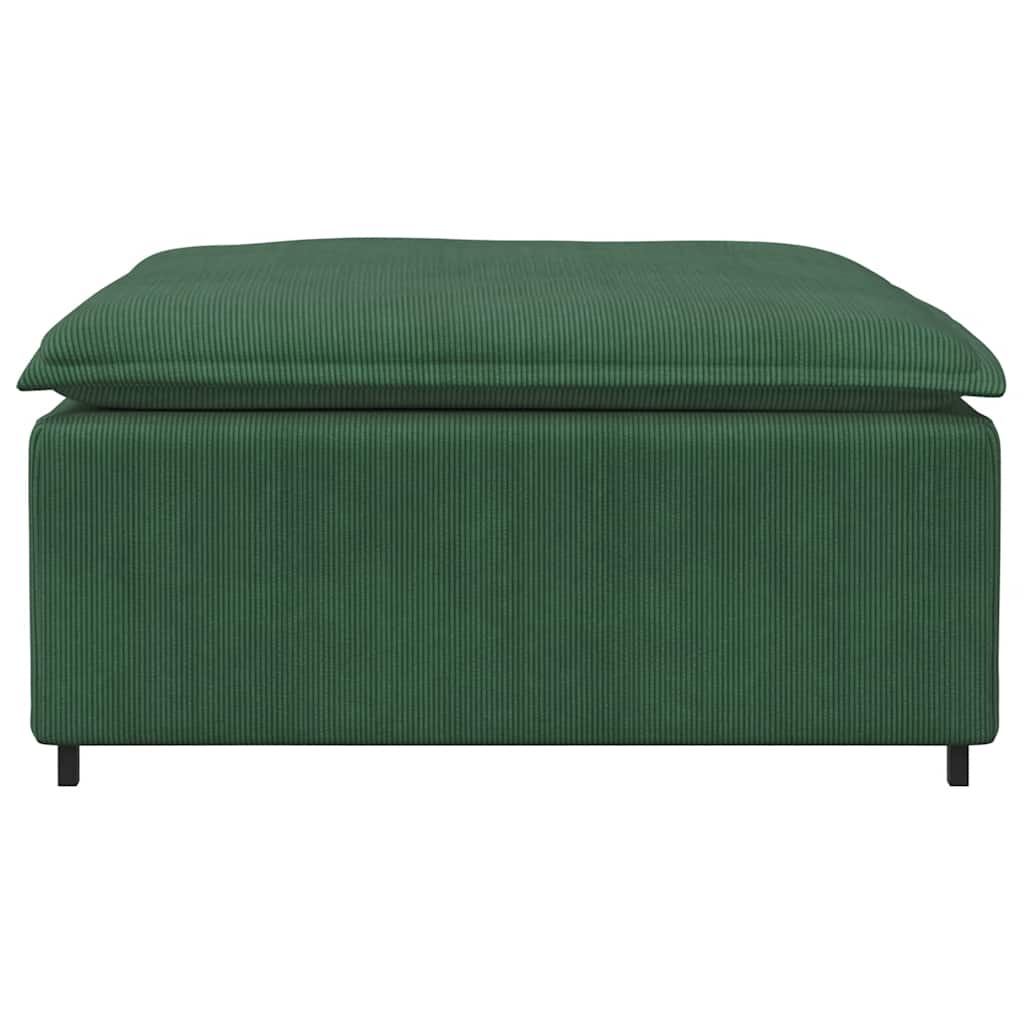 Modulares Sofa Fußhocker-Modul Dunkelgrün 100x100x48 cm