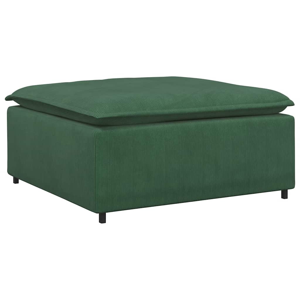 Modulares Sofa Fußhocker-Modul Dunkelgrün 100x100x48 cm