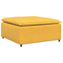 Modulares Sofa Fußhocker-Modul Hellgelb 100x100x48 cm