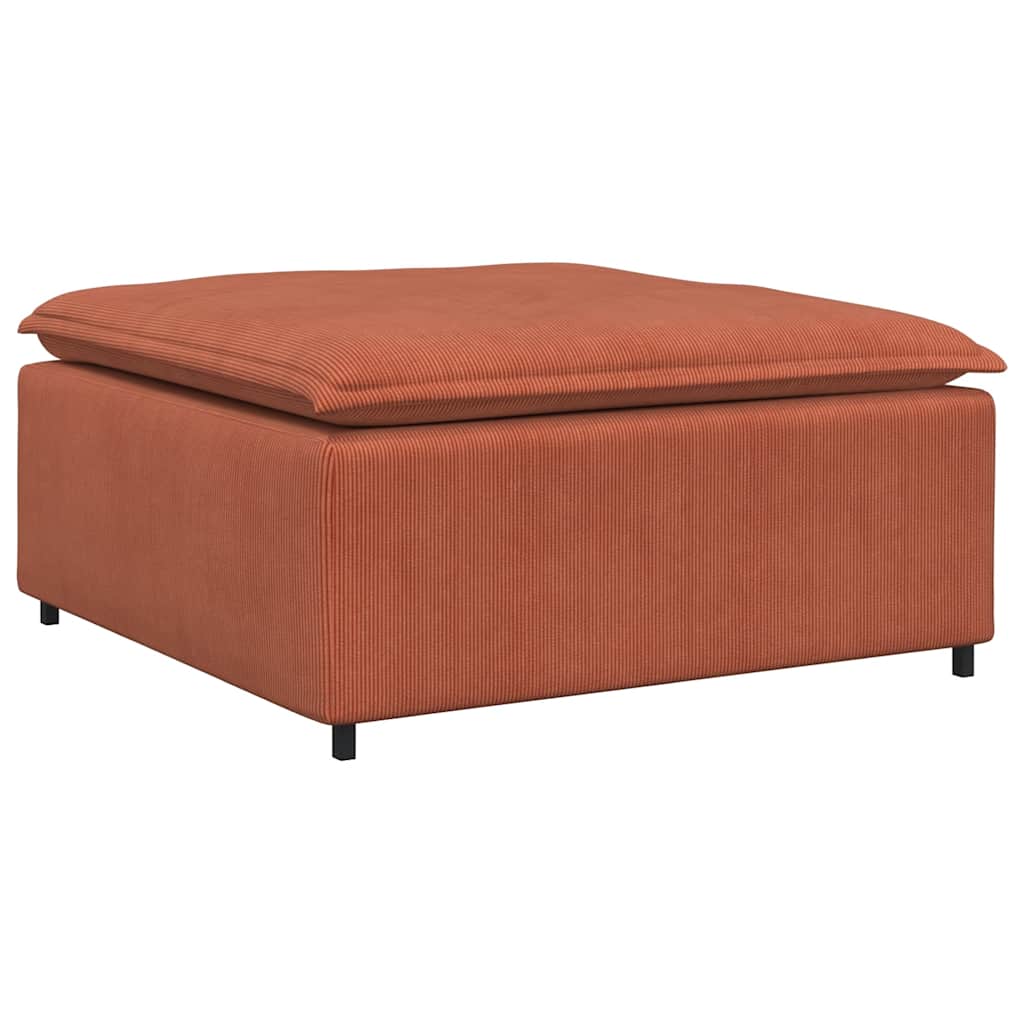 Modulares Sofa Fußhocker-Modul Rot Orange 100x100x48 cm