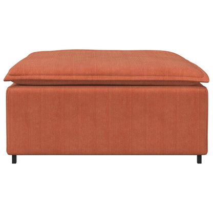 Modulares Sofa Fußhocker-Modul Rot Orange 100x100x48 cm