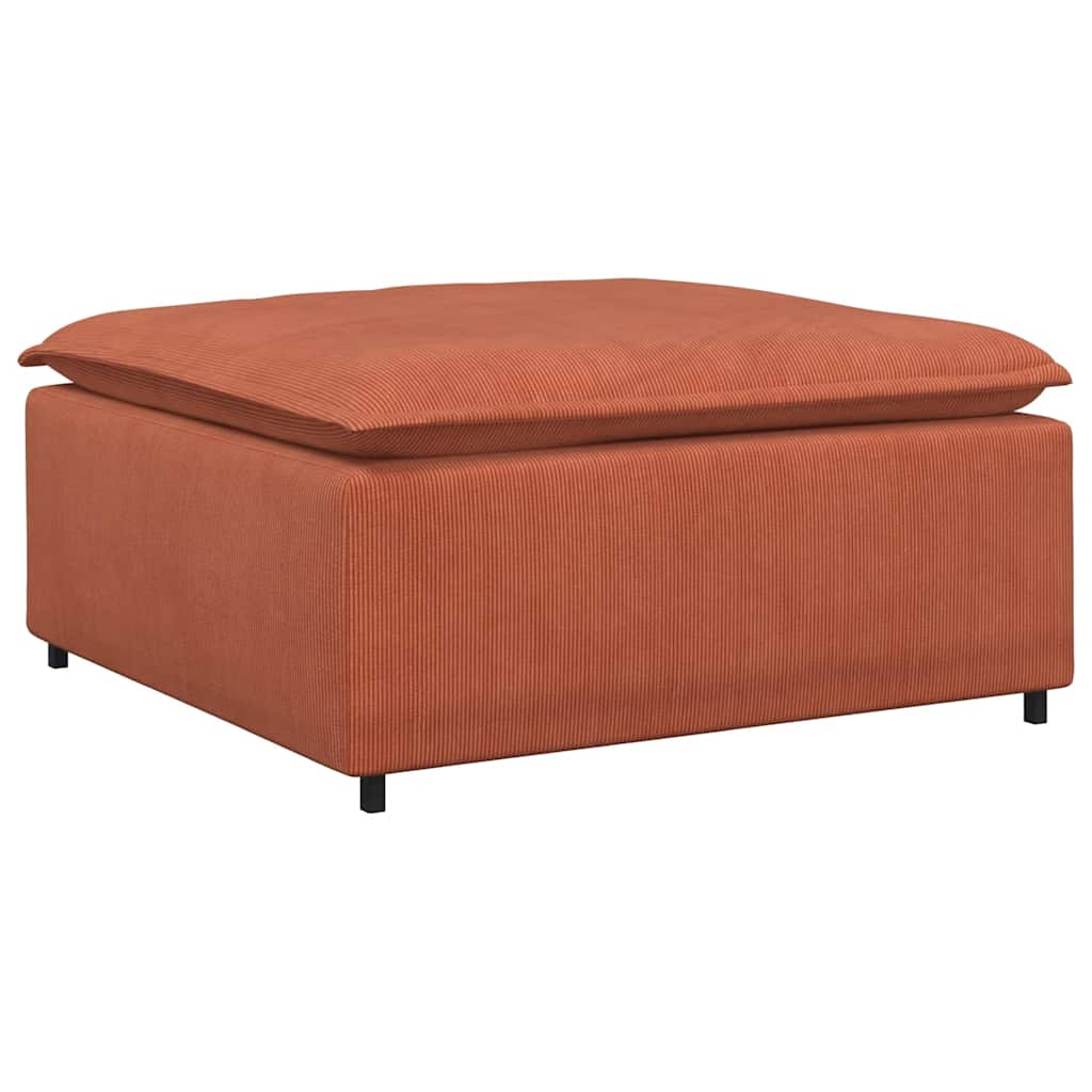 Modulares Sofa Fußhocker-Modul Rot Orange 100x100x48 cm