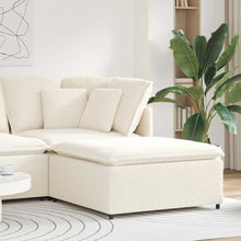 Modulares Sofa Fußhocker-Modul Creme 100x100x48 cm