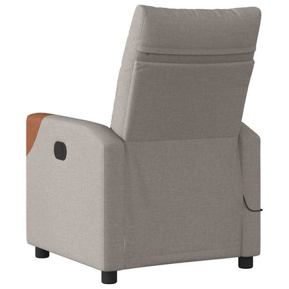 Massagesessel Taupe Stoff