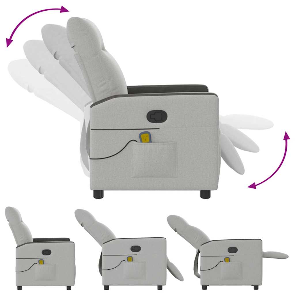 Massagesessel Wolkengrau Stoff