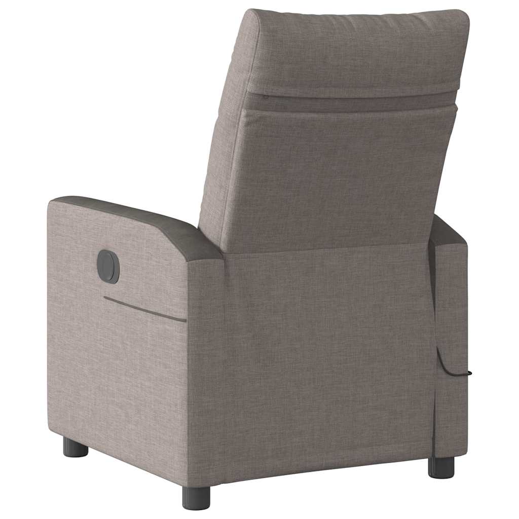 Massagesessel Taupe Stoff
